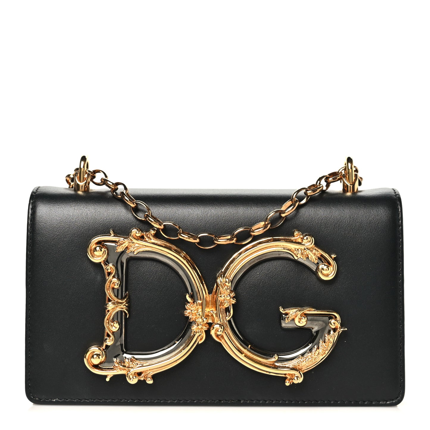 Nappa DG Girls Shoulder Bag Black