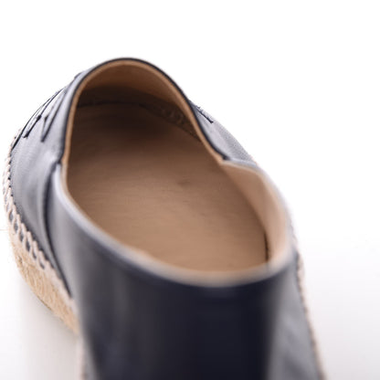 Chanel Lambskin Espadrilles 38 Navy Black 11 of 16