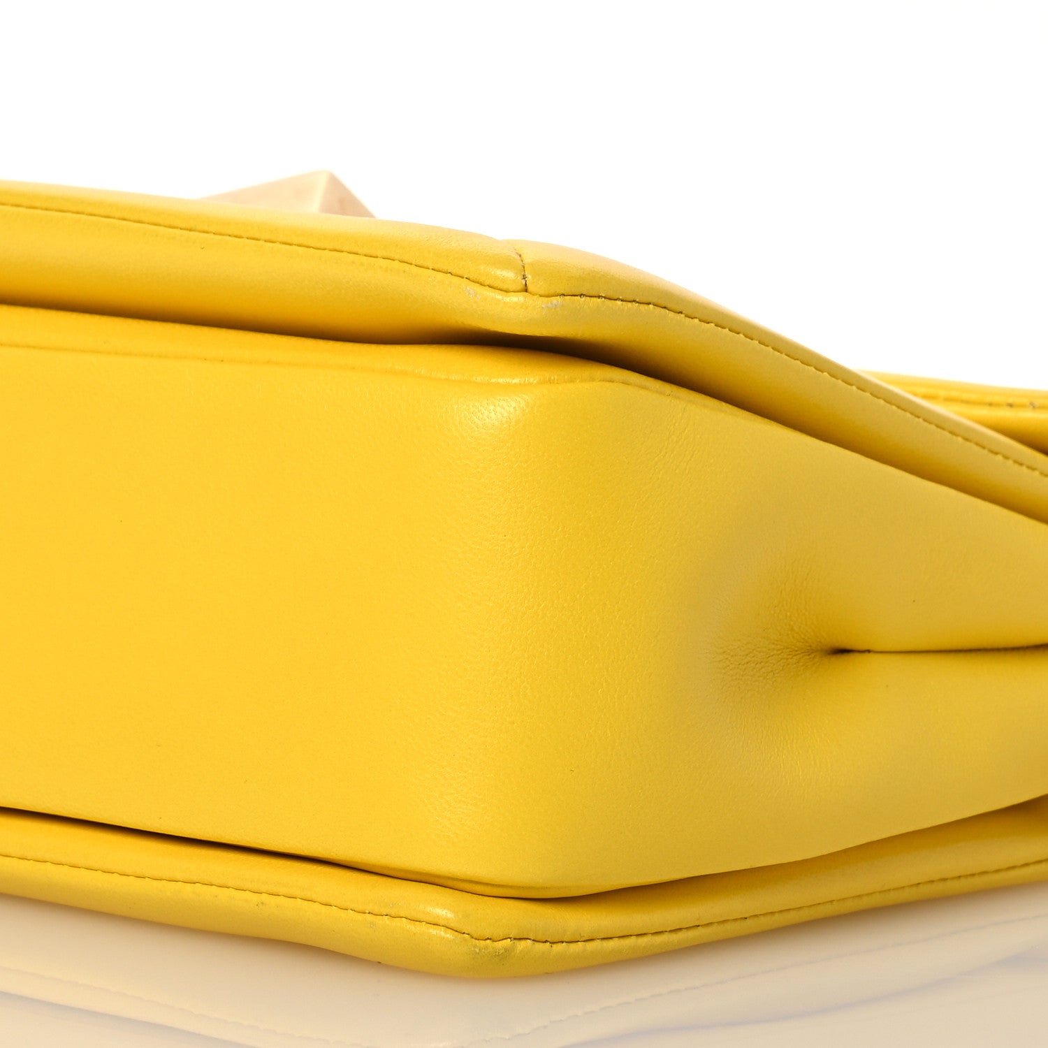 Valentino Garavani Nappa One Stud Chain Clutch Yellow 10 of 15