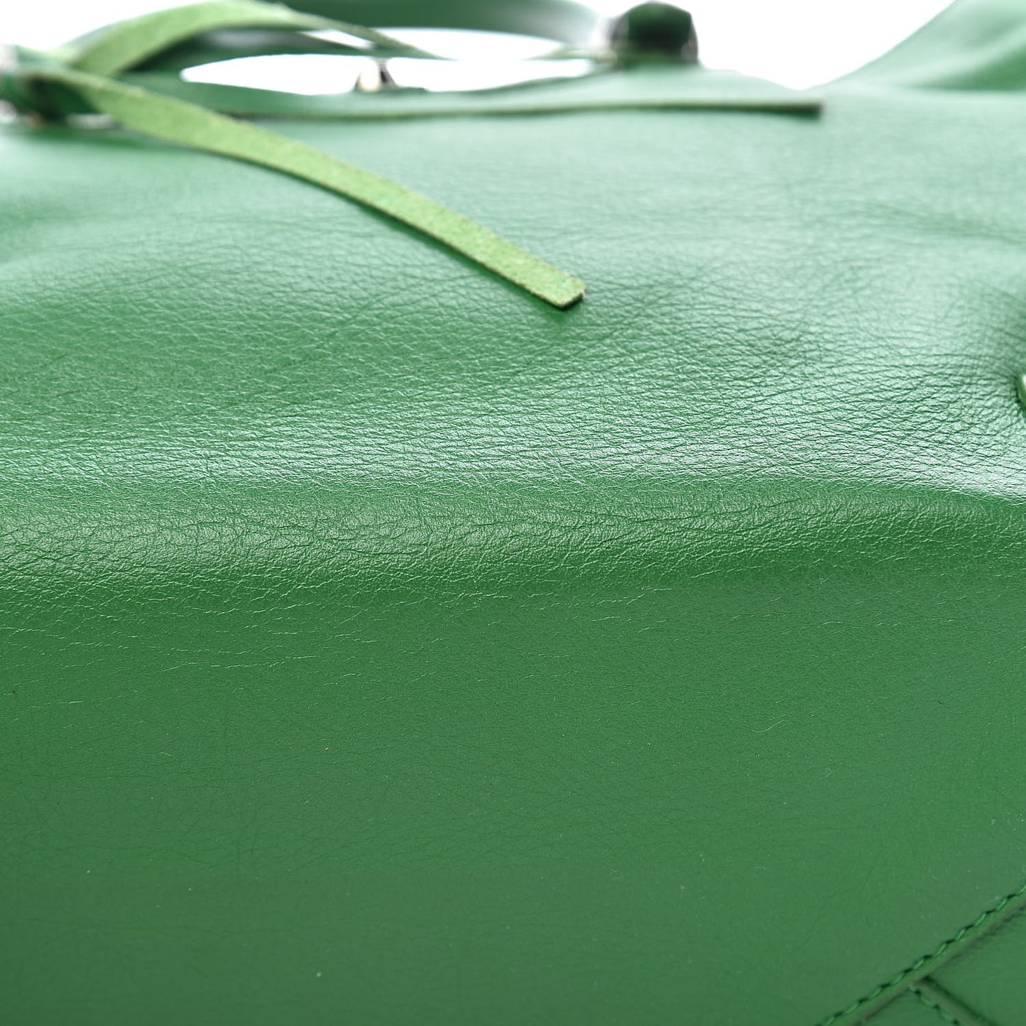 Veau Papier A6 Zip Around Tote Vert Trefle
