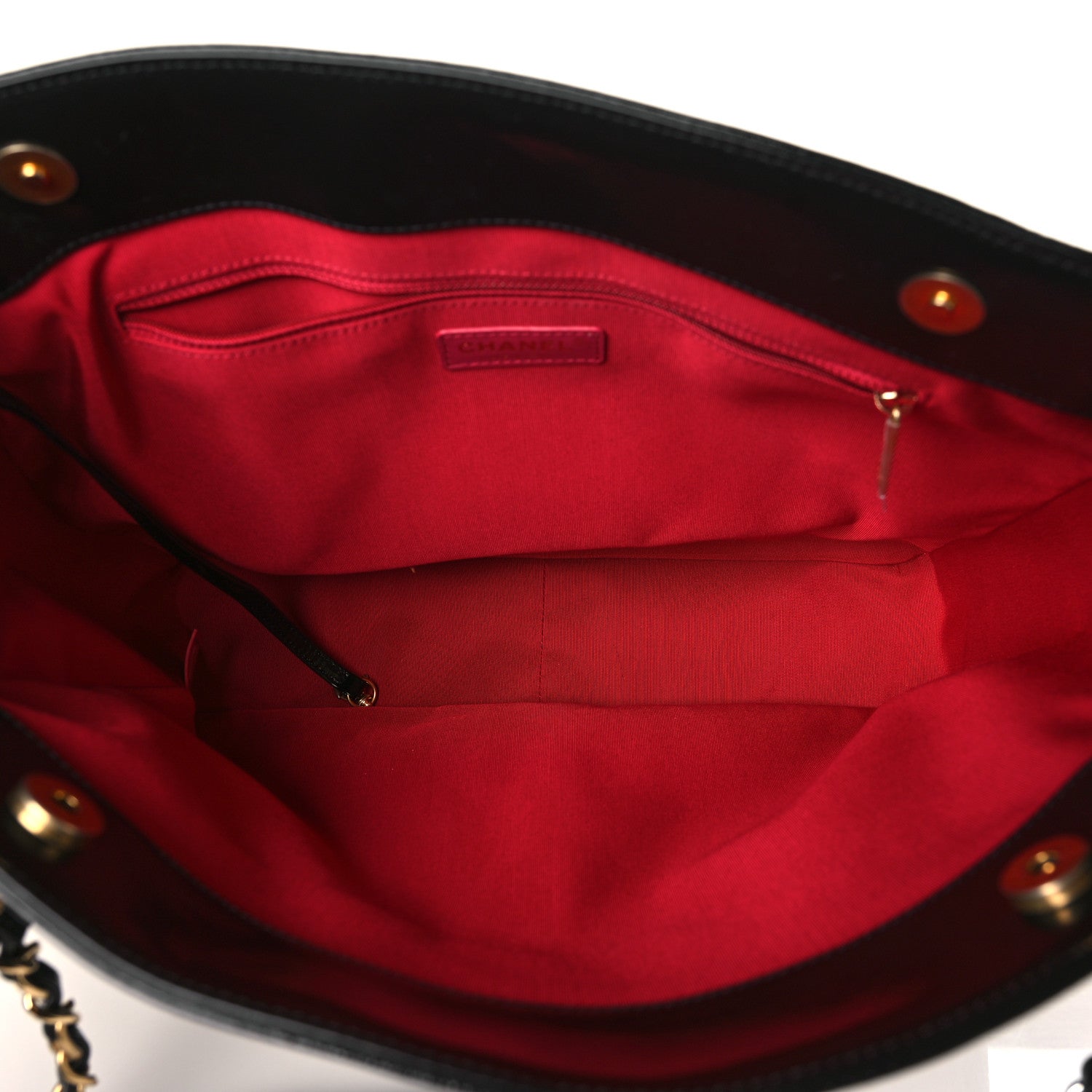 Chanel Shiny Aged Calfskin Quilted Large Shopping Bag Black 5 of 10