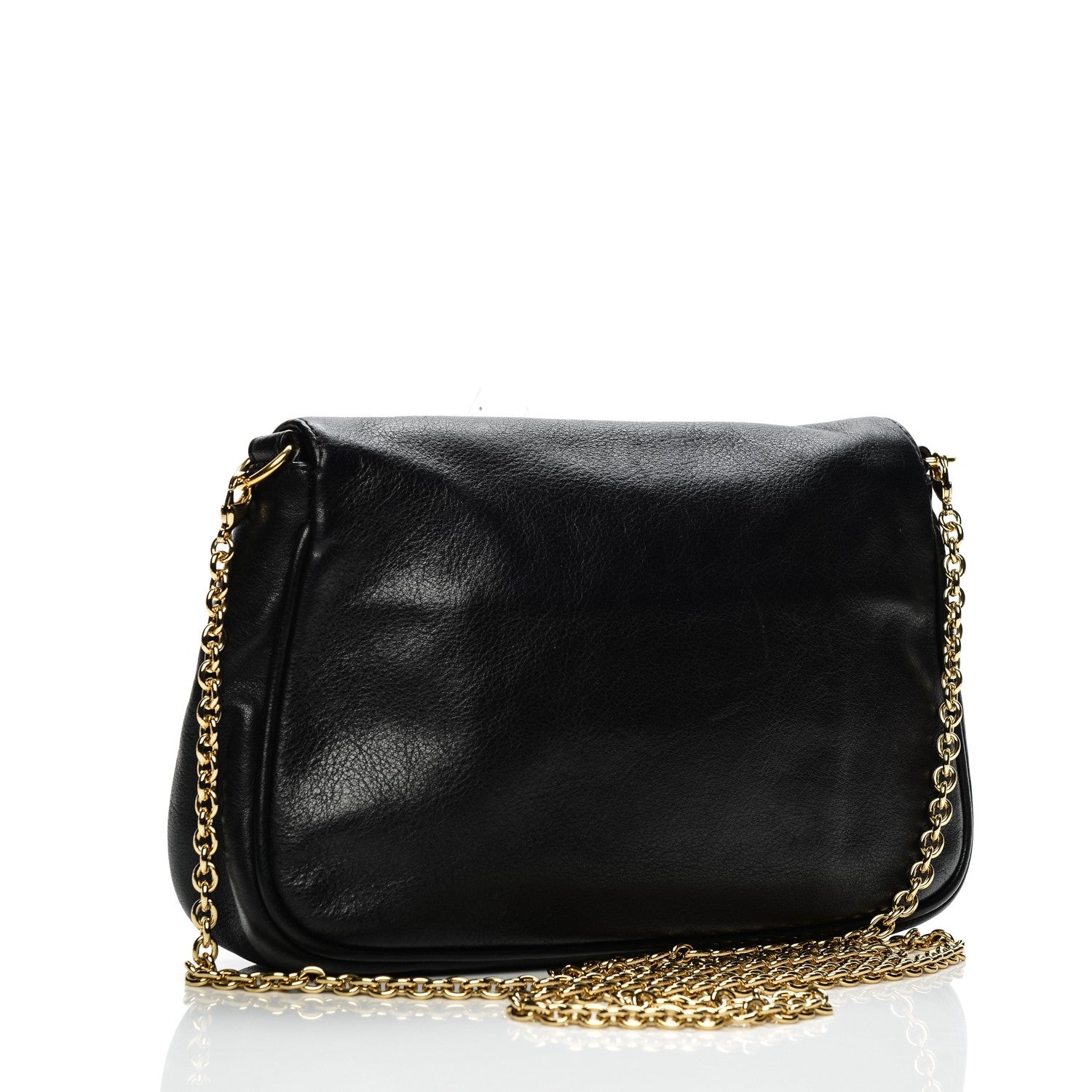 Fendi Vitello Flamingo Fendista Pouchette Crossbody Black 3 of 6