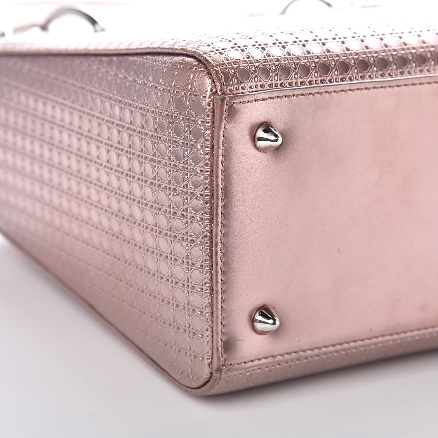 Christian Dior Metallic Patent Micro-Cannage Medium Lady Dior Pink 11 of 11