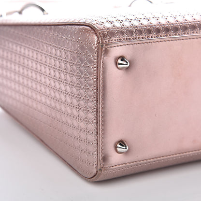 Christian Dior Metallic Patent Micro-Cannage Medium Lady Dior Pink 11 of 11