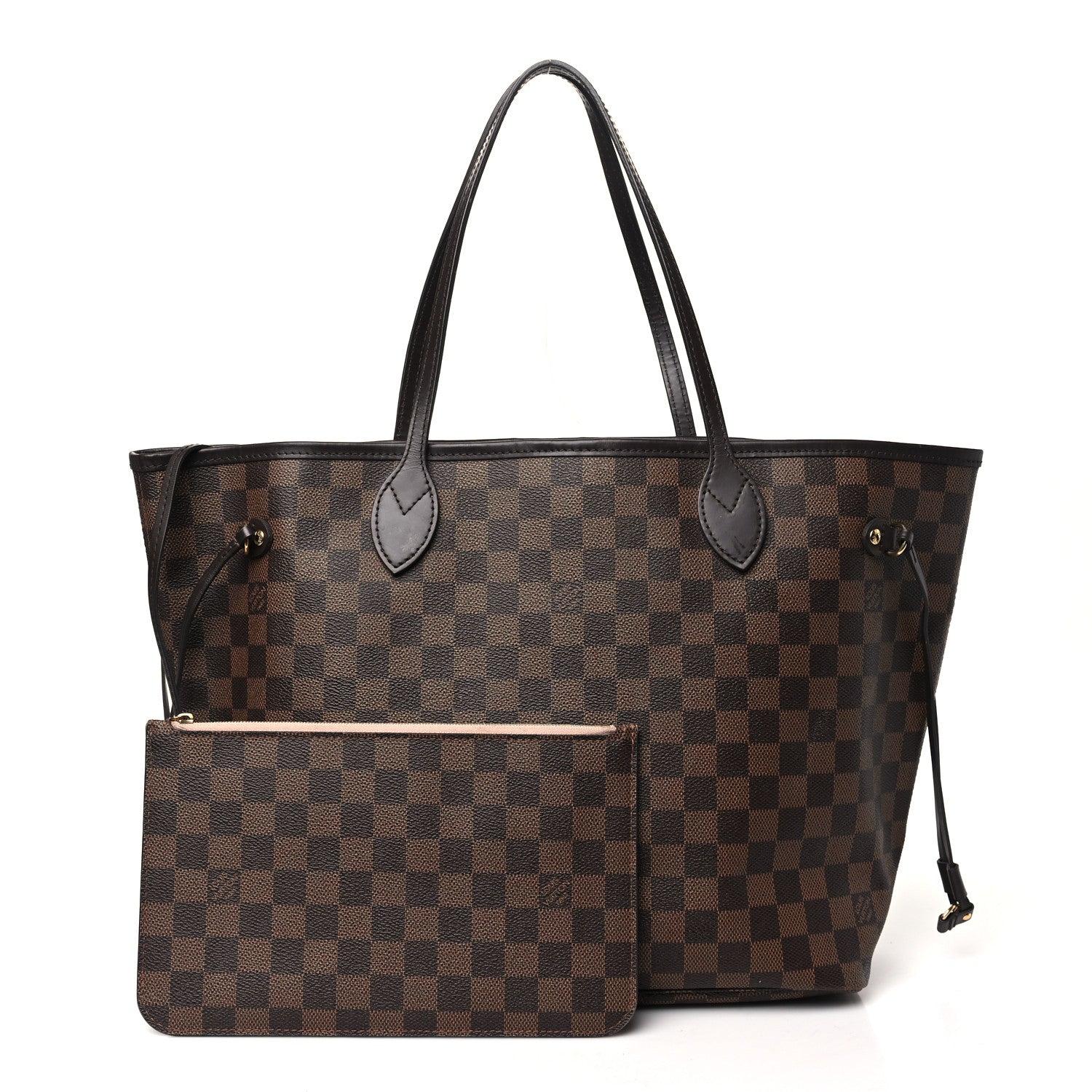 Louis Vuitton Damier Ebene Neo Neverfull MM Rose Ballerine 1 of 13