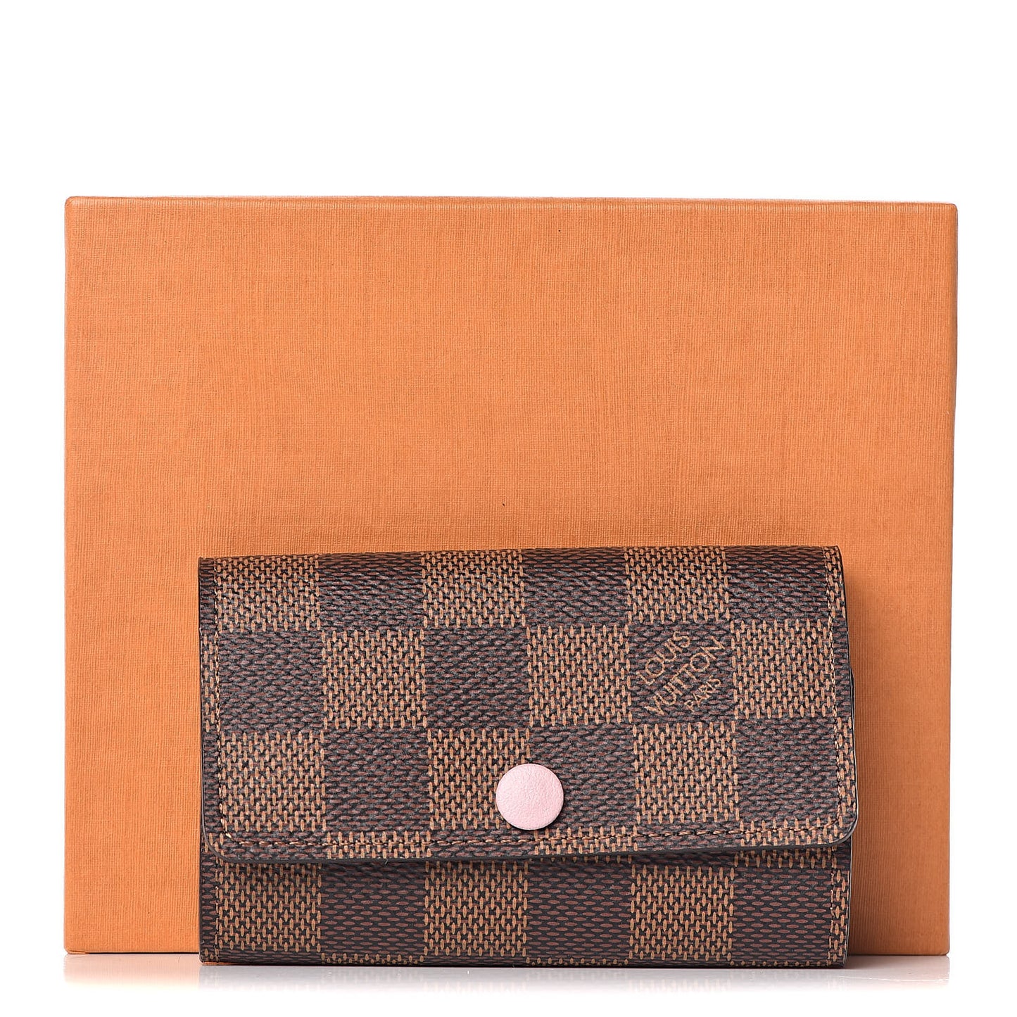 Damier Ebene Multicles 6 Key Holder Rose Ballerine
