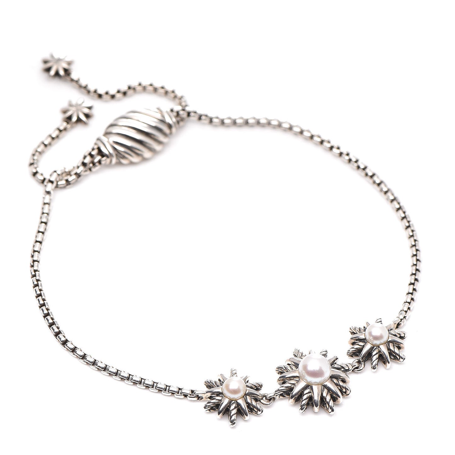 Sterling Silver Pearl Starburst Bracelet