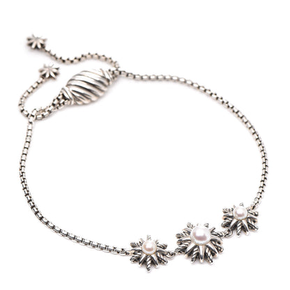 David Yurman Sterling Silver Pearl Starburst Bracelet 1 of 4