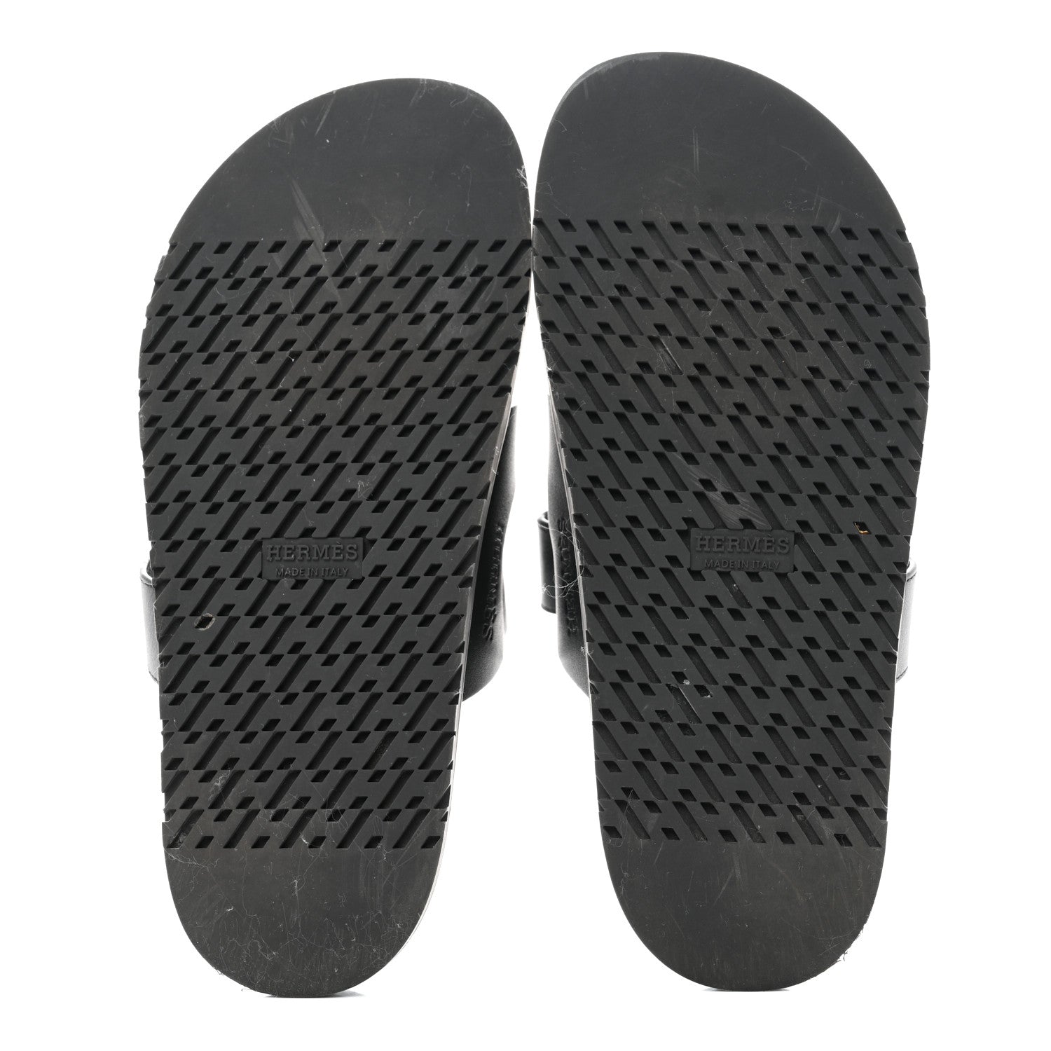Hermes Calfskin Womens Chypre Sandals 38.5 Black 5 of 9