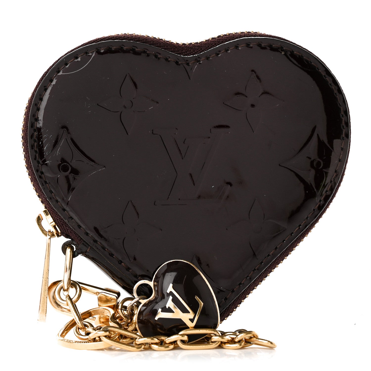 Louis Vuitton Vernis Coeur Heart Coin Purse Amarante 1 of 10