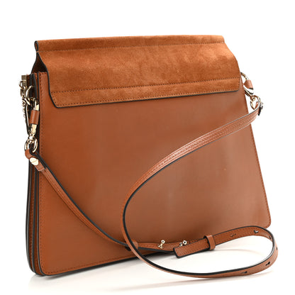 Chloe Suede Calfskin Medium Faye Shoulder Bag Caramel 3 of 11