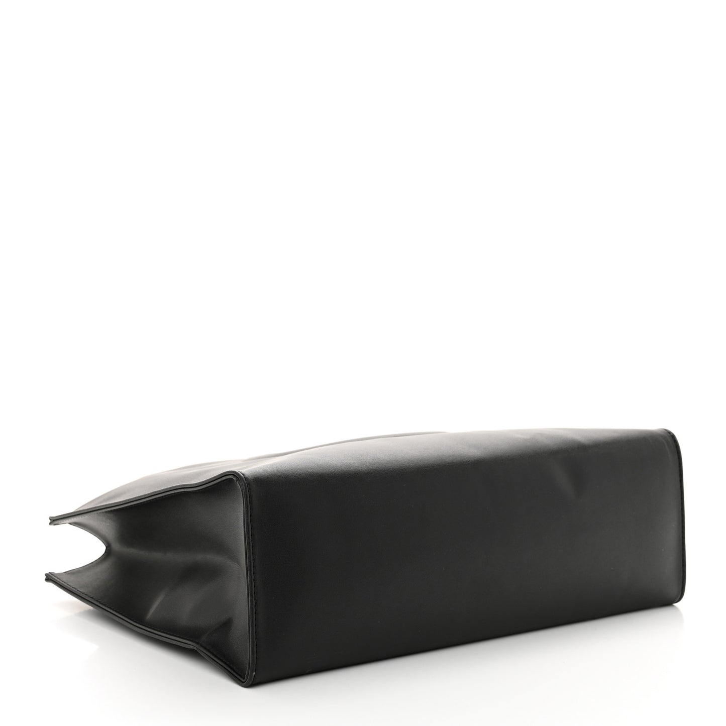 Vegan Leather Medium Shopping Bag Black