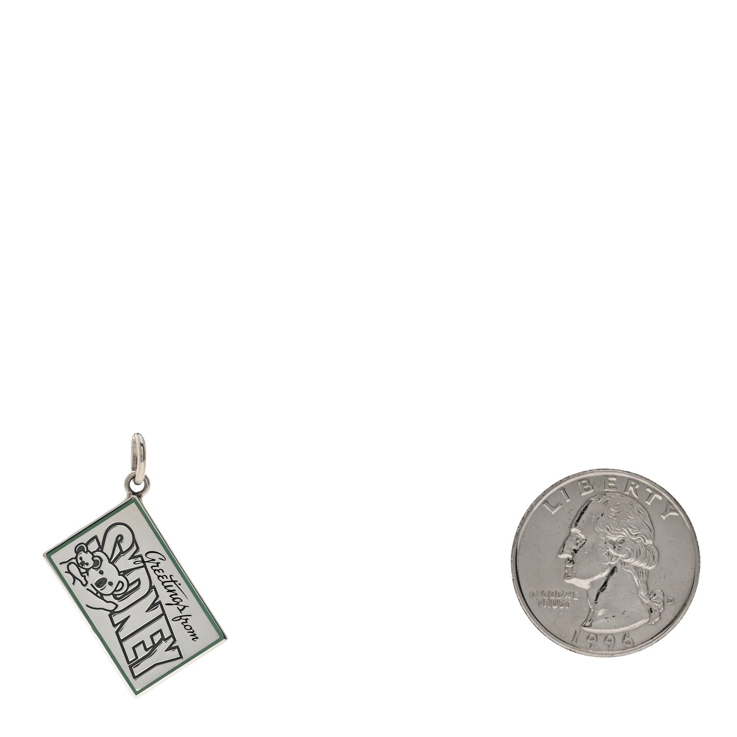 Sterling Silver Enamel Sydney Postcard Charm Blue