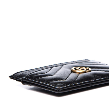 Gucci Calfskin Matelasse GG Marmont Card Holder Black 6 of 9