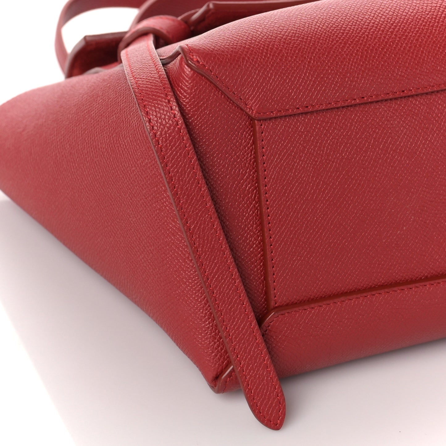 Baby Grained Calfskin Micro Belt Bag Coquelicot