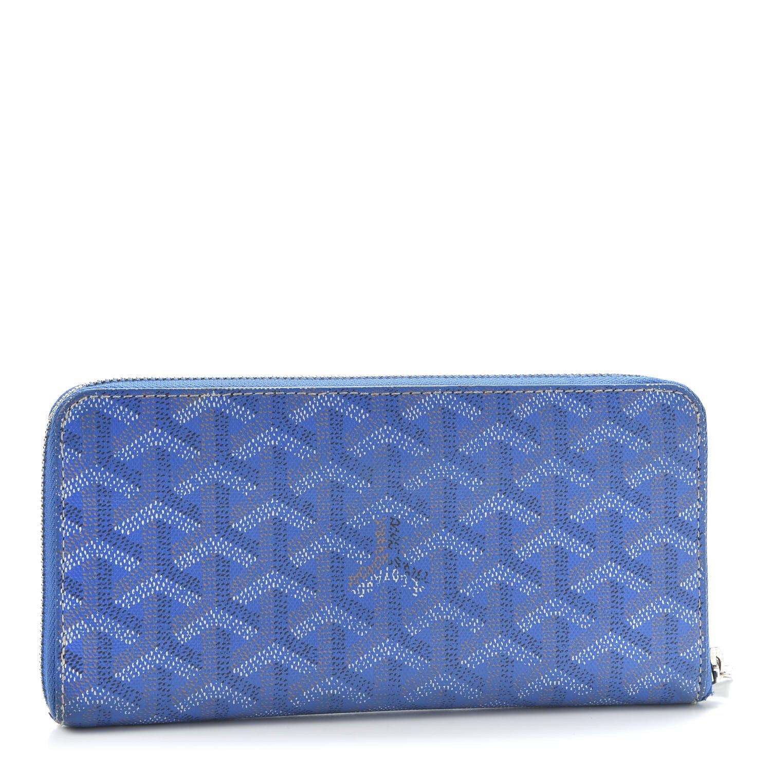 Goyard Goyardine Matignon Zip Around GM Wallet Blue 2 of 10
