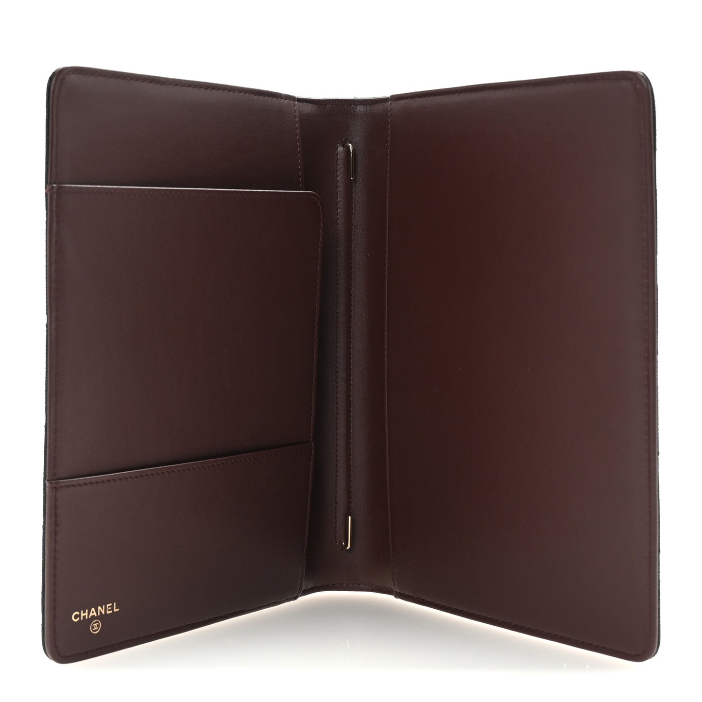Caviar Quilted Large Agenda Cover Black