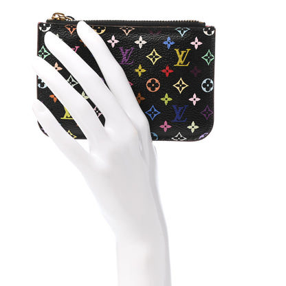 Louis Vuitton Monogram Multicolor Key Pouch Black Grenade 2 of 9