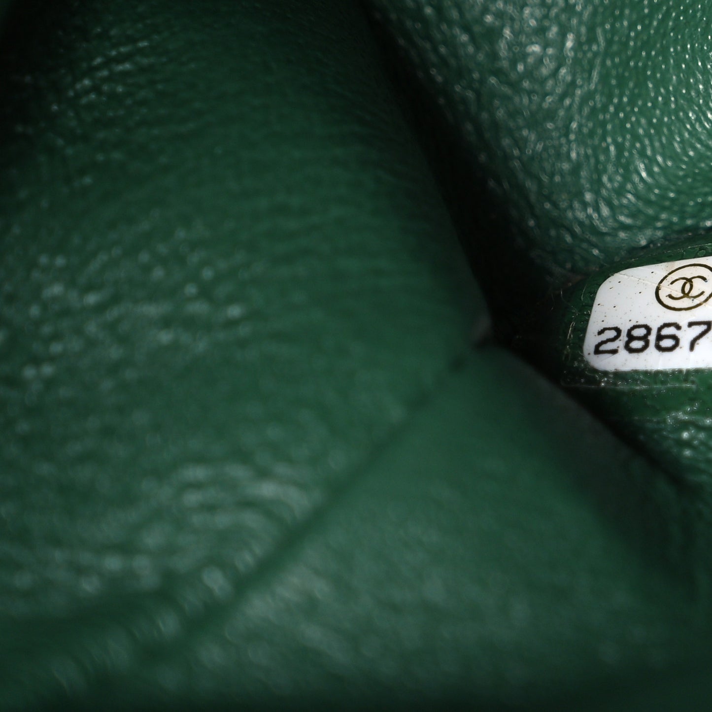 Lambskin Quilted Mini Square Flap Green