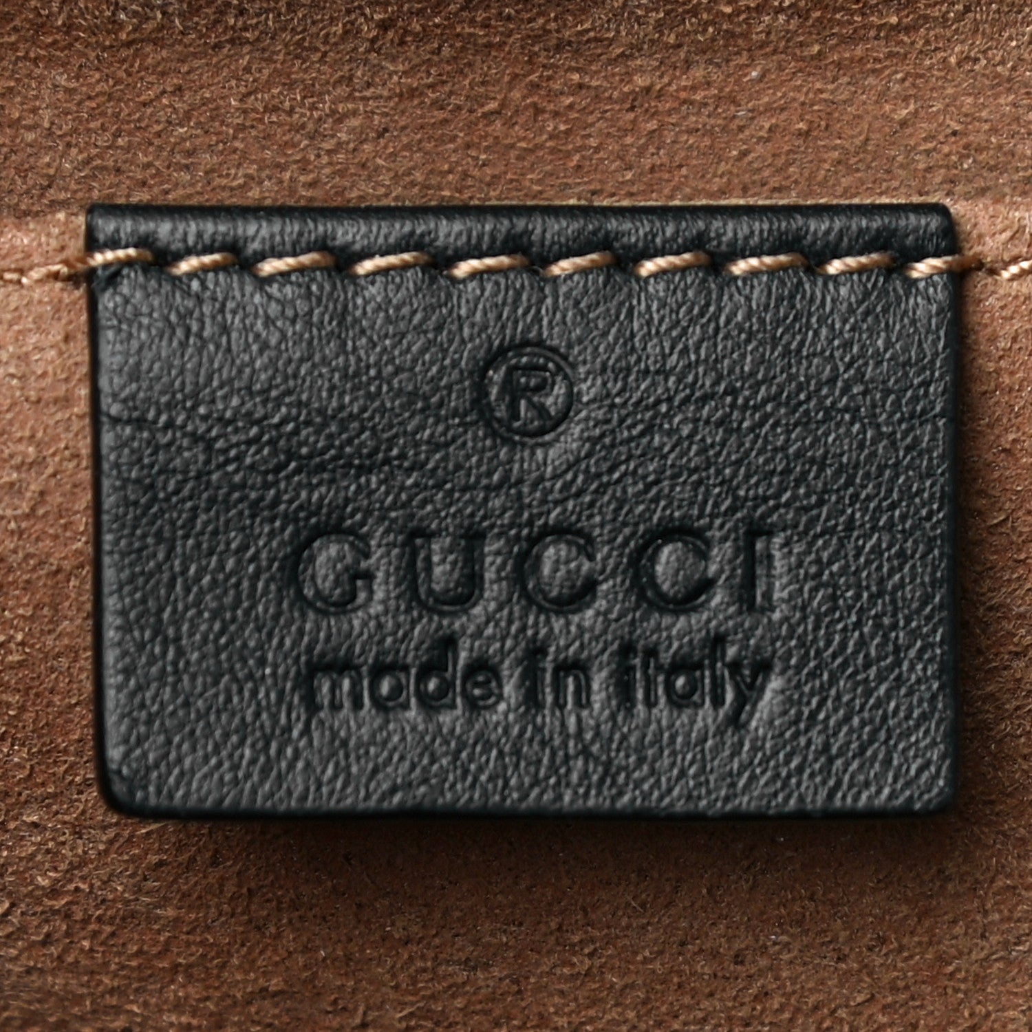 Gucci GG Supreme Monogram Calfskin Small Padlock Shoulder Bag Beige Black Cuir 6 of 14
