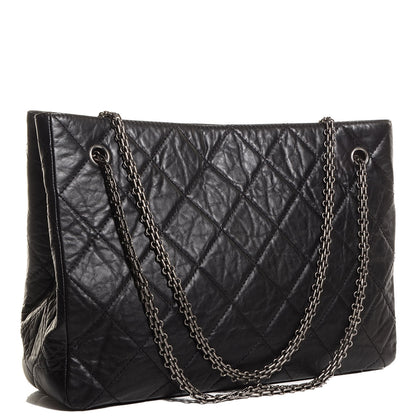 Chanel Aged Calfskin Quilted Reissue 2.55 Tote Black 3 of 8