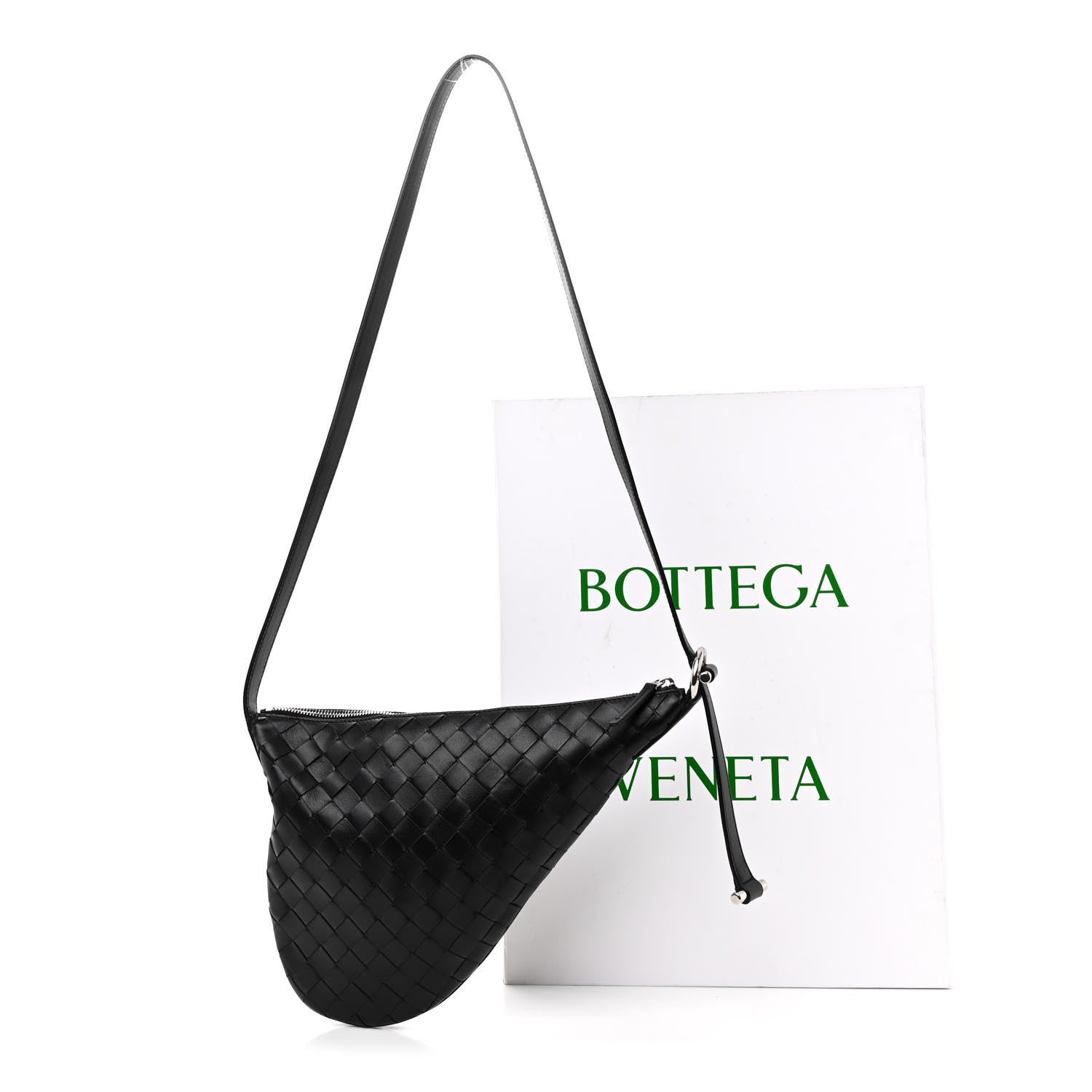 Bottega Veneta Calfskin Intrecciato Small Virgule Black 11 of 11