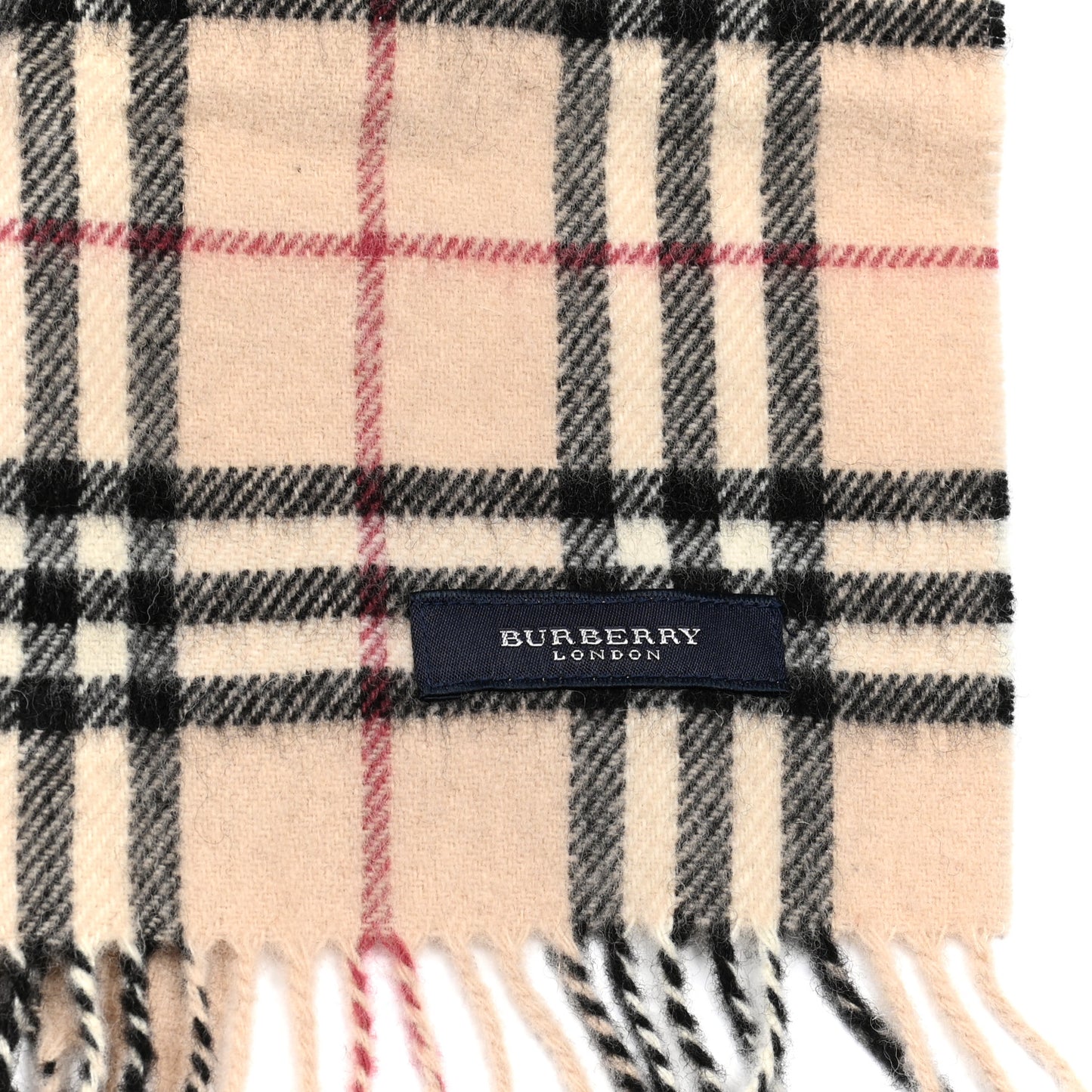 Wool Vintage Check Scarf Beige