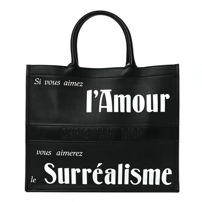 Christian Dior Calfskin Large Surrealism Book Tote Black 1 of 11