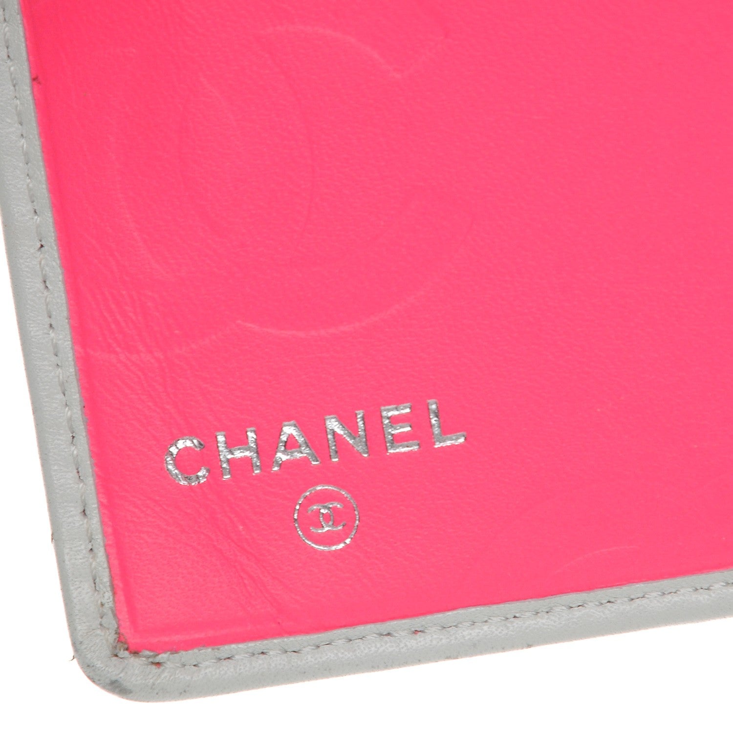 Chanel Calfskin Quilted Cambon Yen Wallet White Black 6 of 9
