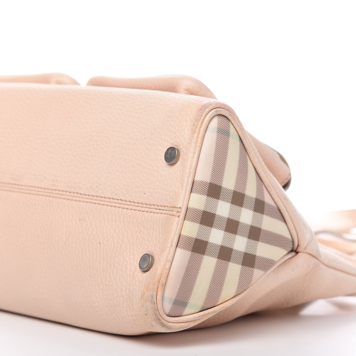 Burberry Calfskin House Check Toggle Shoulder Bag Light Nude 7 of 15