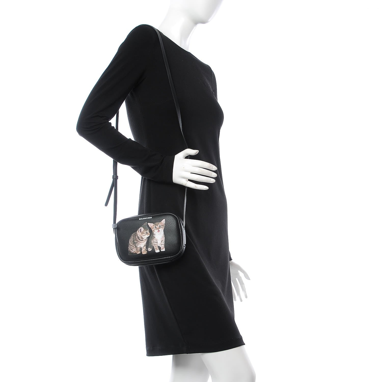 Balenciaga Calfskin Everyday Kittens Camera Bag Black 2 of 8