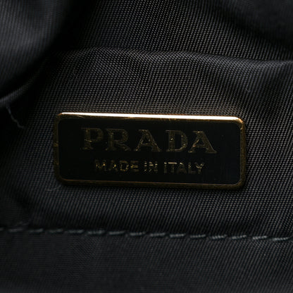 Prada Tessuto Nylon Chain Flap Shoulder Bag Black 6 of 10