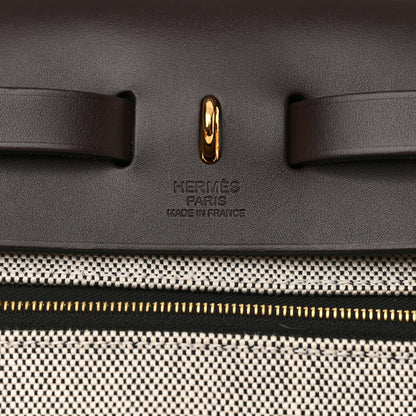Hermes Toile H Berline Vache Hunter Herbag Zip PM 31 Black 7 of 14