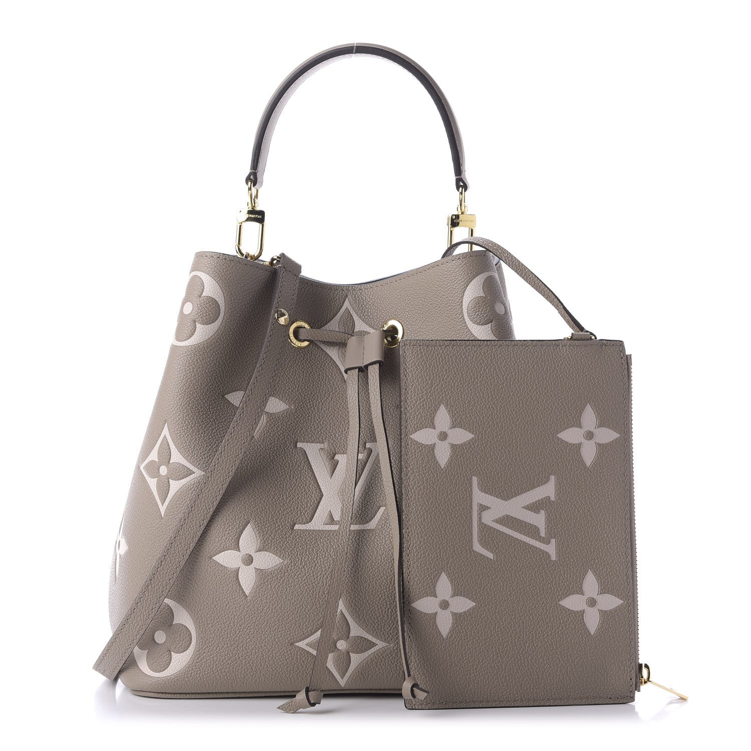 Louis Vuitton Empreinte Monogram Giant Neonoe MM Tourterelle Creme 1 of 9