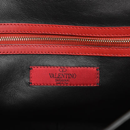 Valentino Garavani Calfskin Colorblock Single Handle Satchel Black White 6 of 11