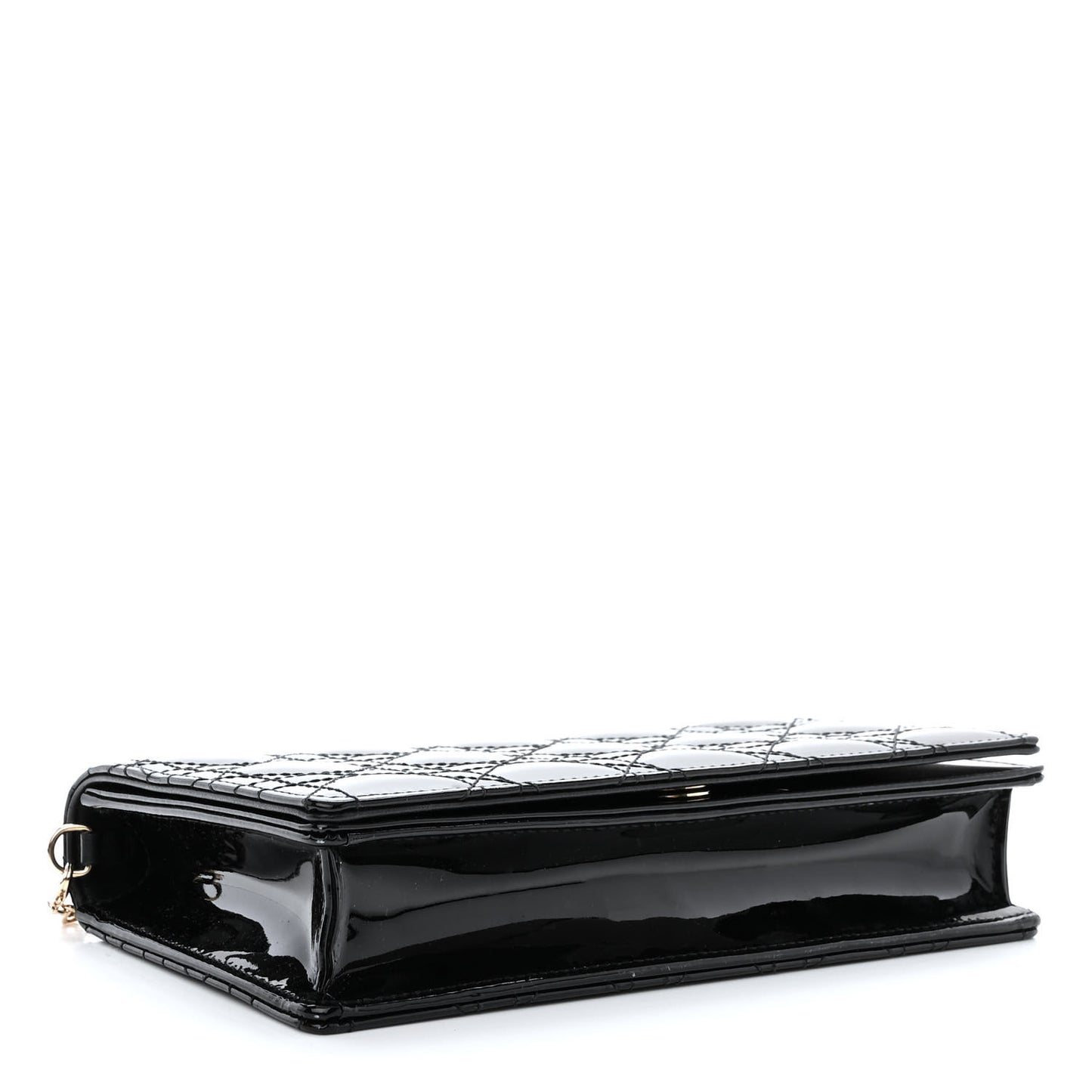 Patent Cannage Lady Dior Pouch Black