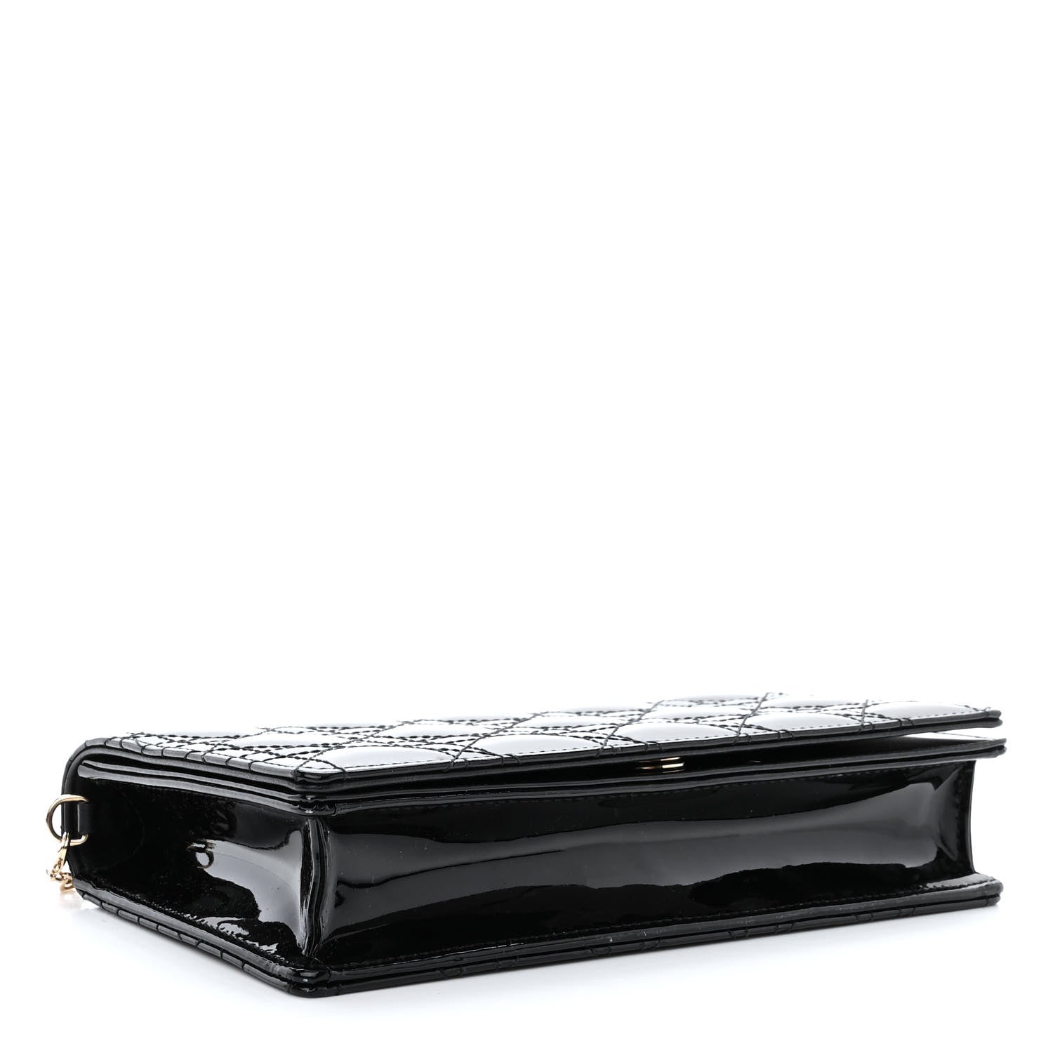 Christian Dior Patent Cannage Lady Dior Pouch Black 5 of 15