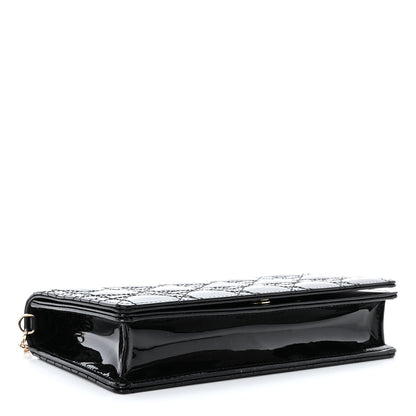 Christian Dior Patent Cannage Lady Dior Pouch Black 5 of 15