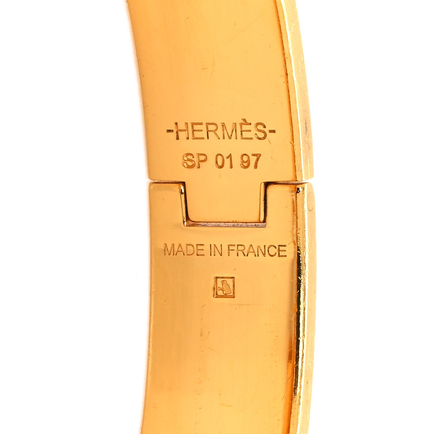 Hermes Enamel Narrow Clic Clac H Bracelet PM Orange 4 of 4