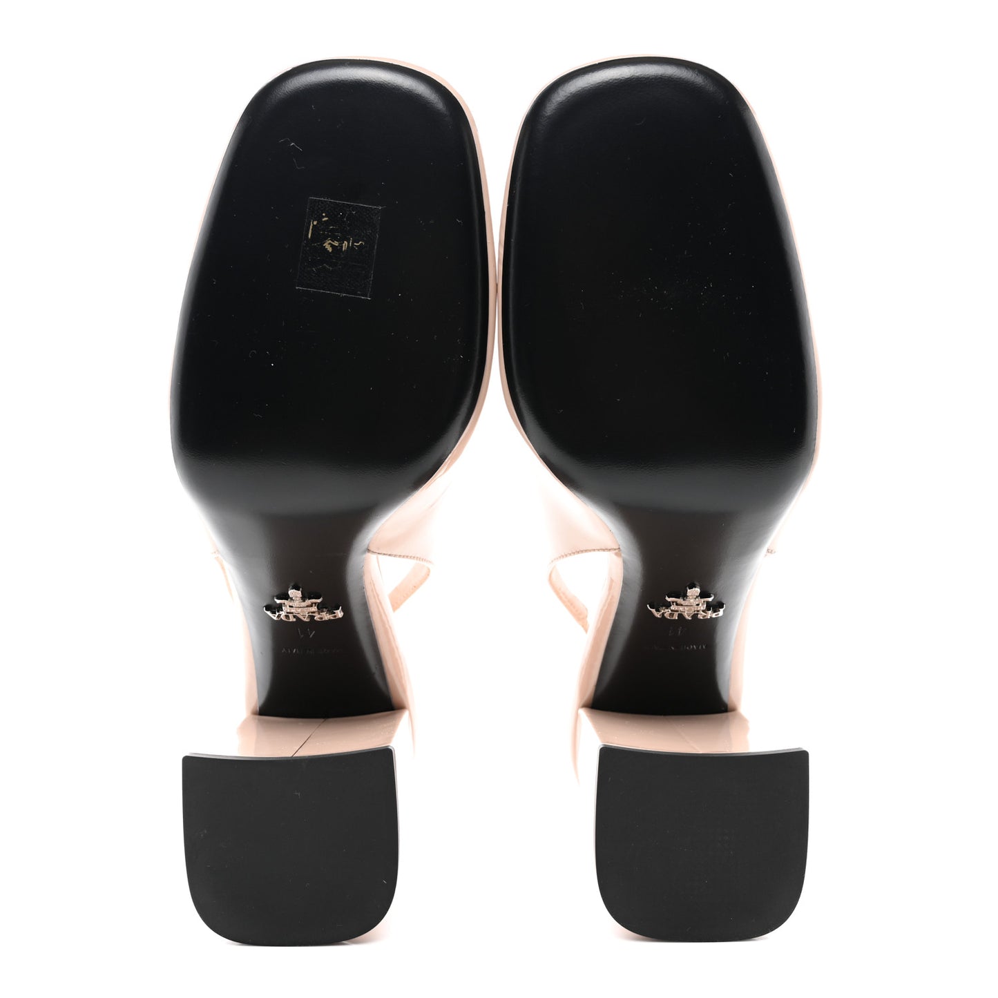 Patent Triangle Logo Slingback Pumps 41 Cipria