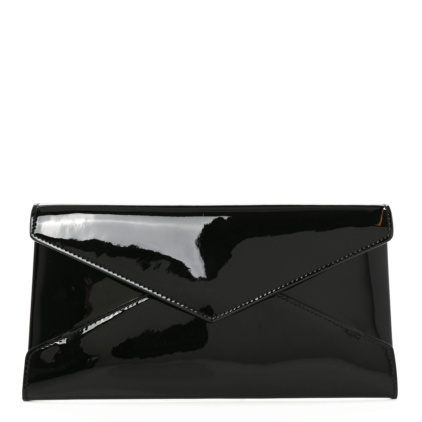 Patent Paloma Envelope Clutch Black Black