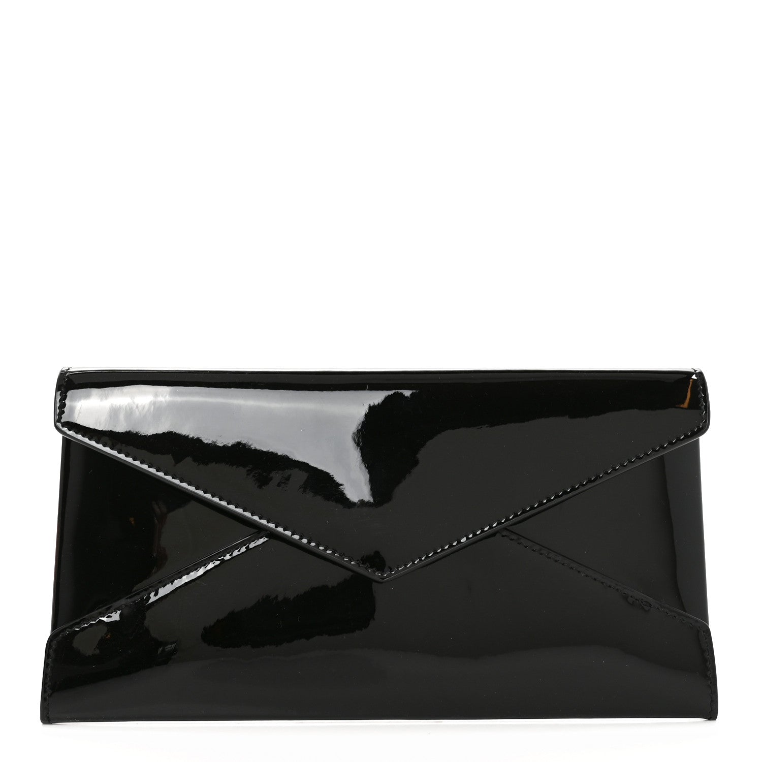 Saint Laurent Patent Paloma Envelope Clutch Black Black 1 of 7