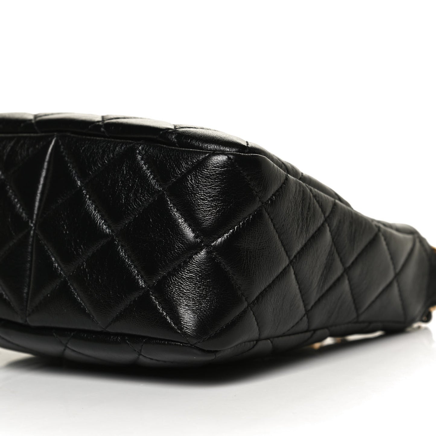 Lambskin Quilted Hobo Black