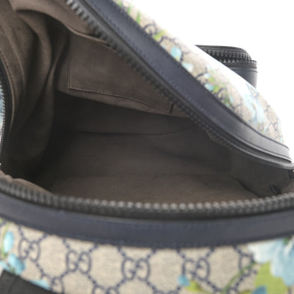 Gucci GG Supreme Monogram Blooms Medium Day Backpack Beige Blue Navy 4 of 5