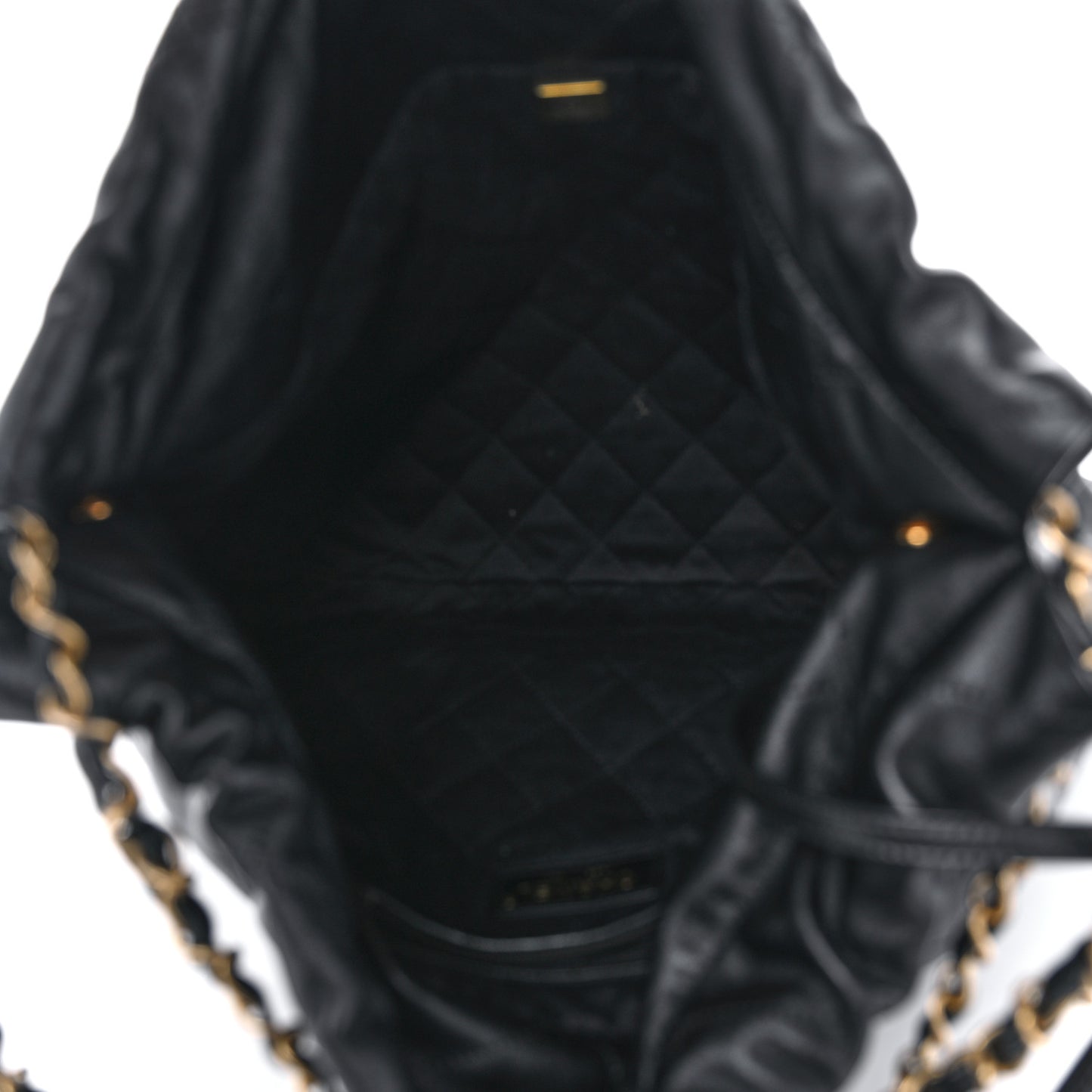 Shiny Calfskin Quilted Chanel 22 Black