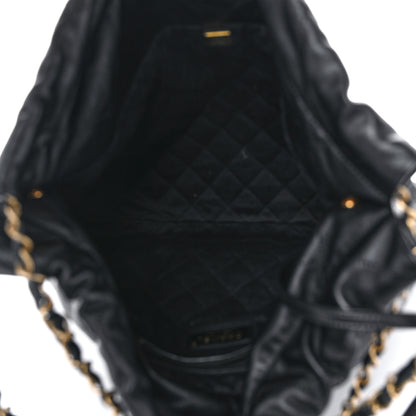 Chanel Shiny Calfskin Quilted Chanel 22 Black 6 of 12