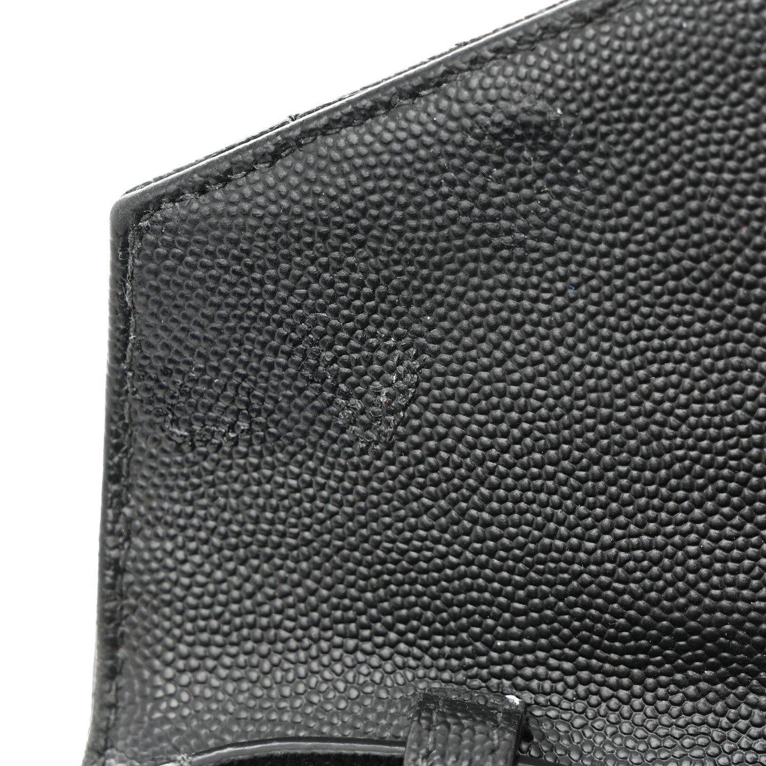 Saint Laurent Grain De Poudre Mixed Matelasse Triquilt Monogram Chain Wallet Black 13 of 16