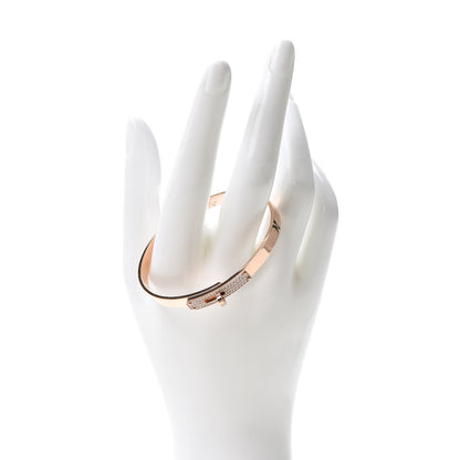 Hermes 18K Rose Gold Diamond PM Kelly Pave Bracelet SH 2 of 6