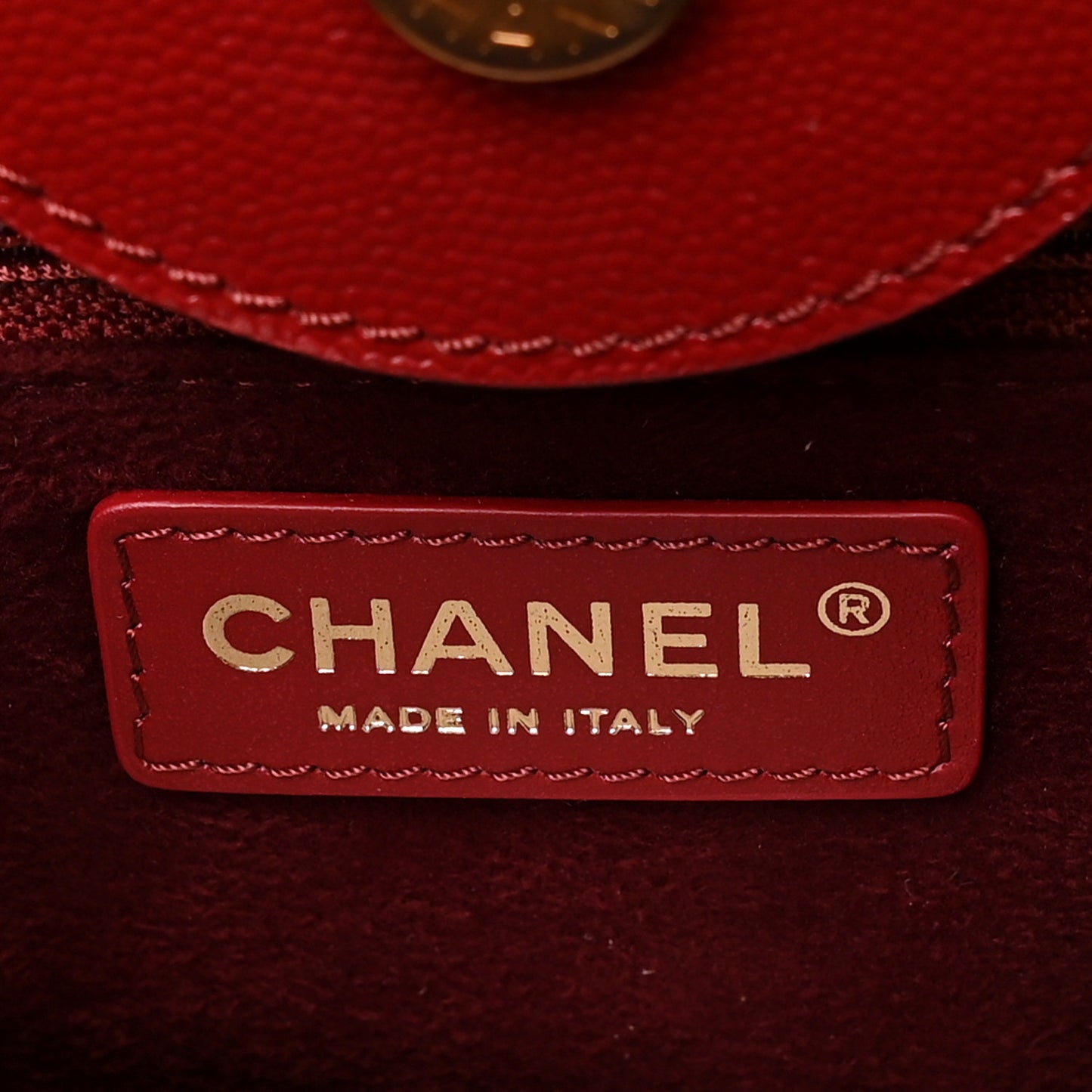 Caviar Small Studded Deauville Tote Red