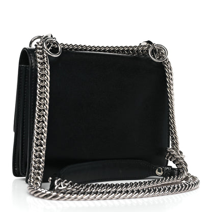 Fendi Vitello Liberty Lucido Metal Monster Eyes Studded Small Kan I Shoulder Bag Black 3 of 10